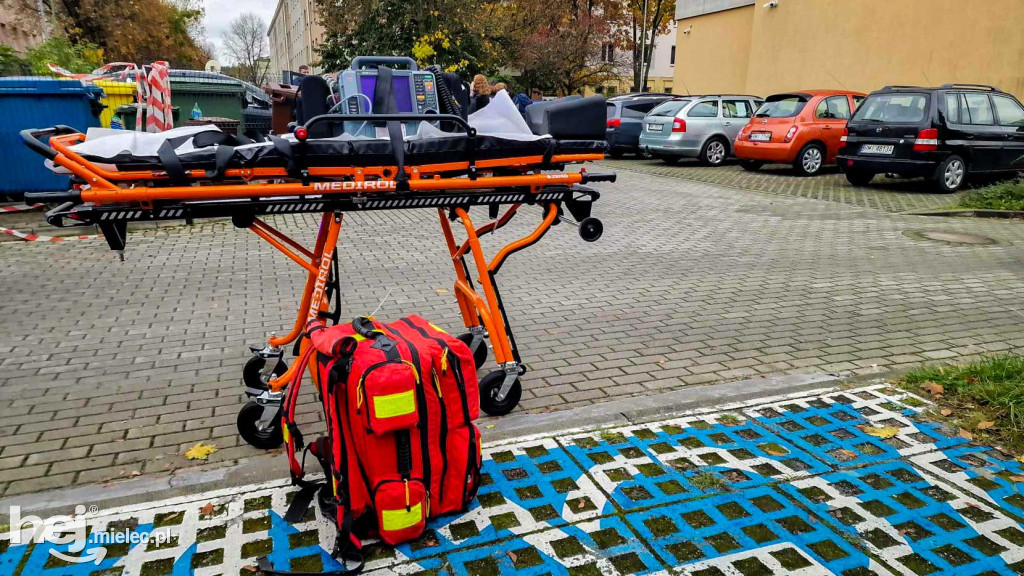 Ewakuacja starostwa przy ul. Wyspiańskiego