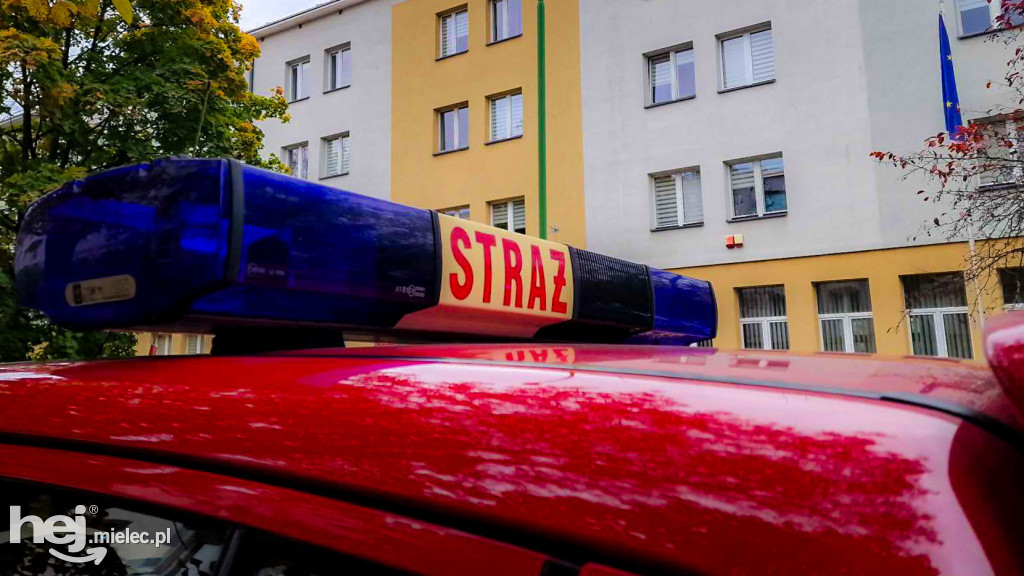 Ewakuacja starostwa przy ul. Wyspiańskiego