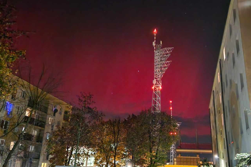 Zorza polarna nad Mielcem