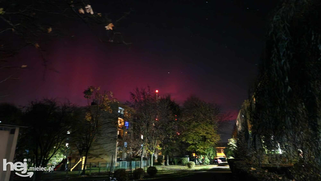 Zorza polarna nad Mielcem