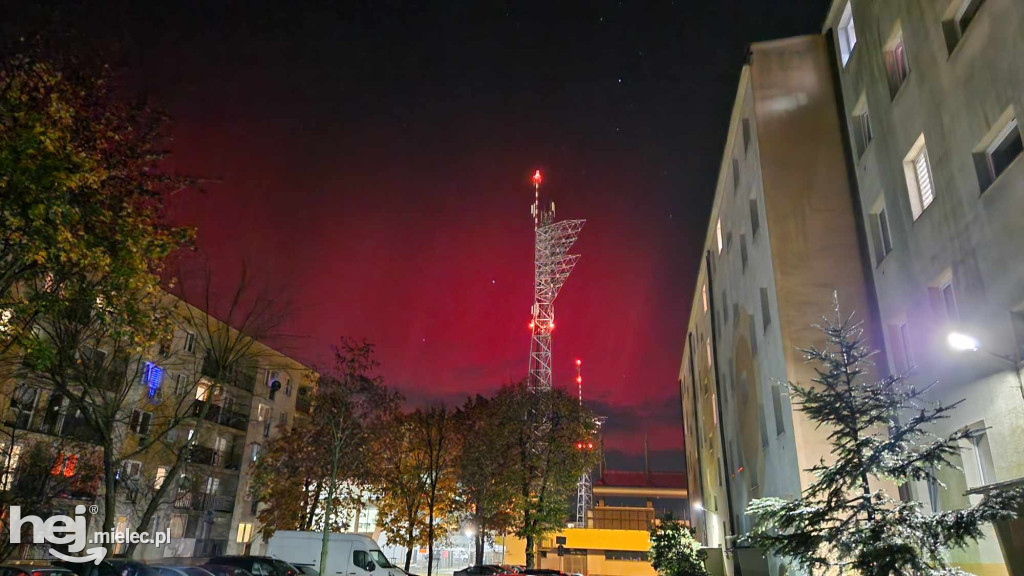 Zorza polarna nad Mielcem