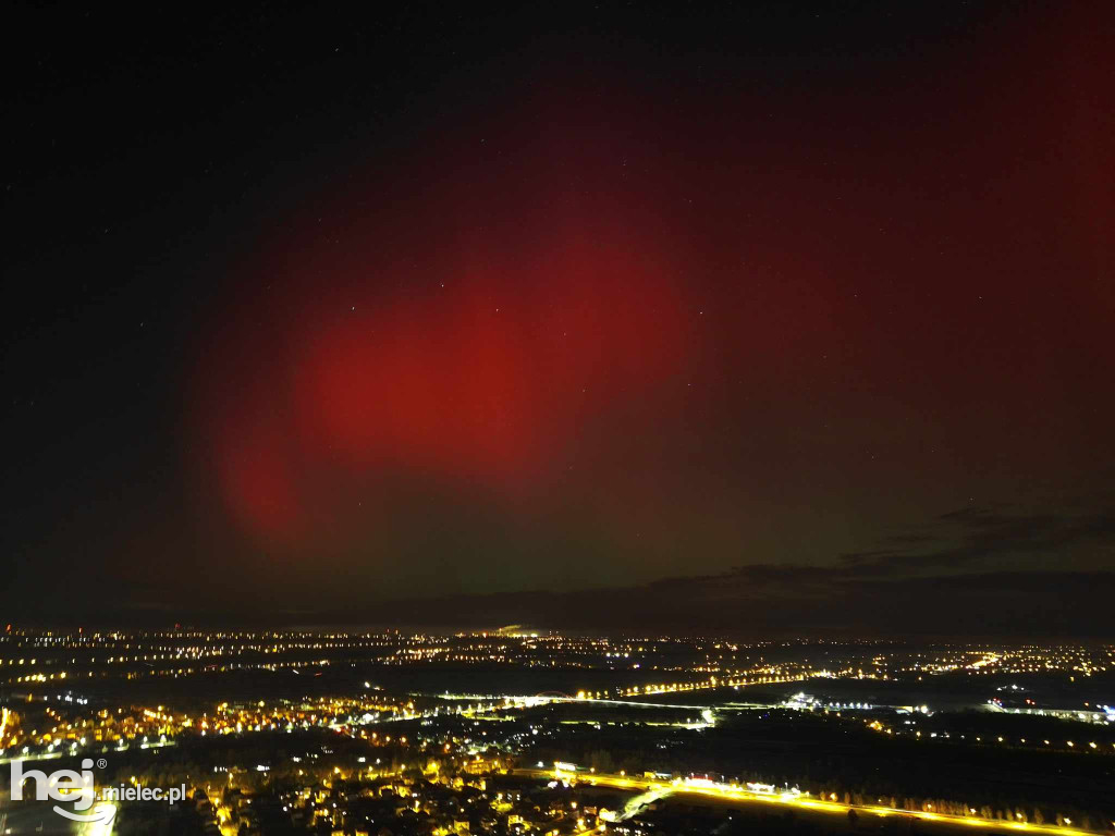 Zorza polarna nad Mielcem