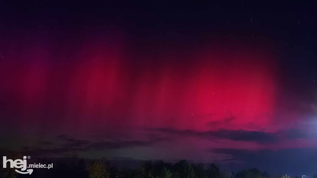 Zorza polarna nad Mielcem