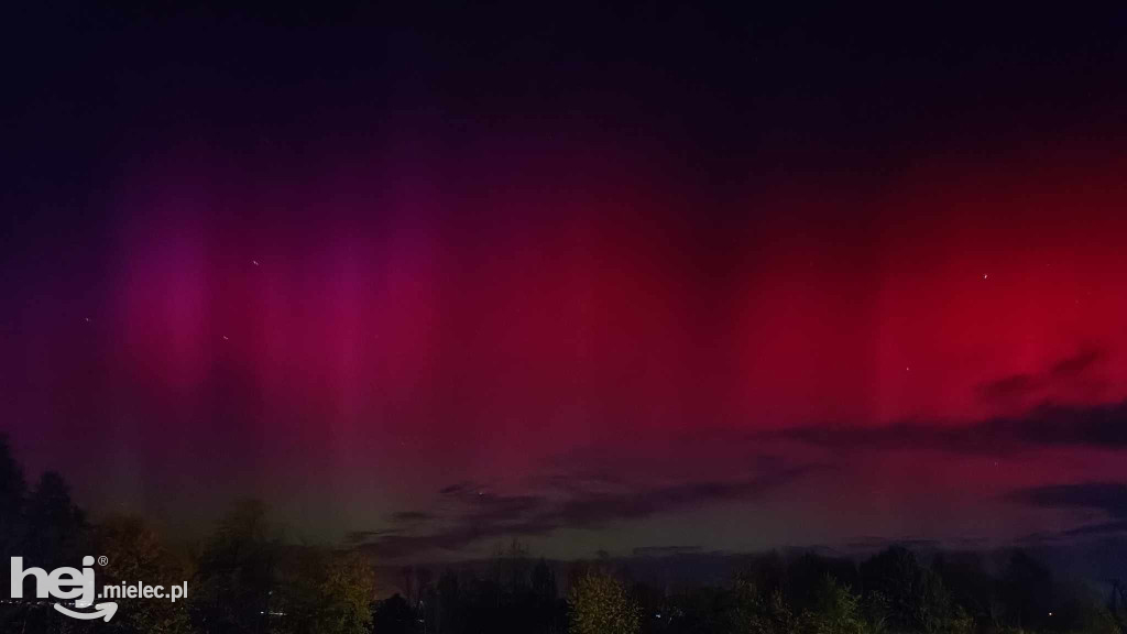 Zorza polarna nad Mielcem