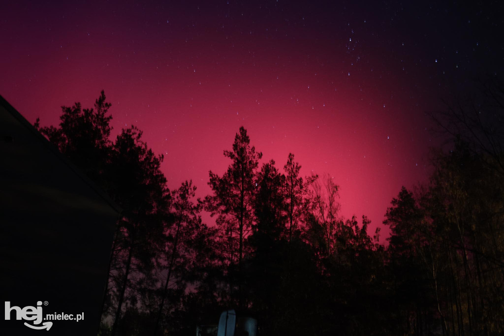 Zorza polarna nad Mielcem