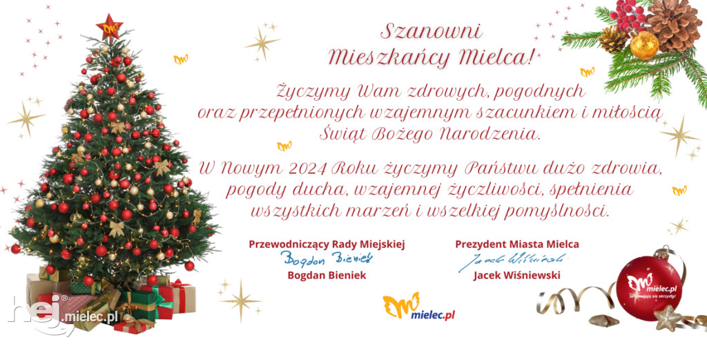 Świąteczne i noworoczne życzenia dla mielczan! Sprawdź od kogo!