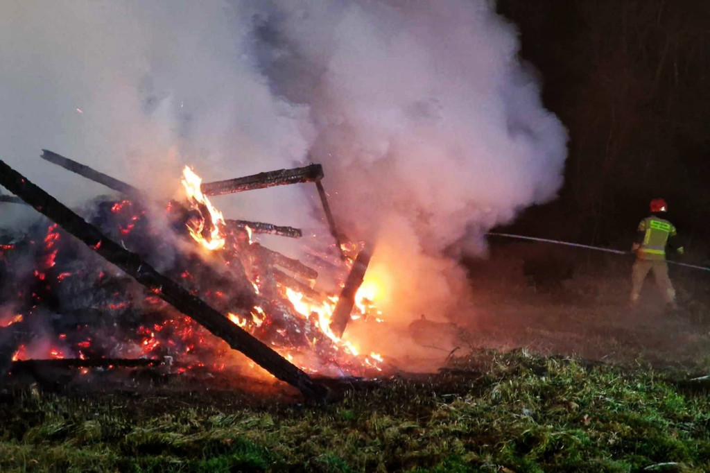 Pożar stodoły w Ławnicy