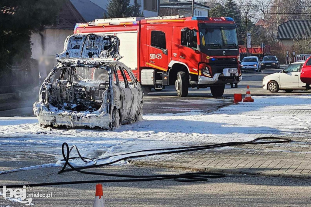 Pożar samochodu na ul. Targowej