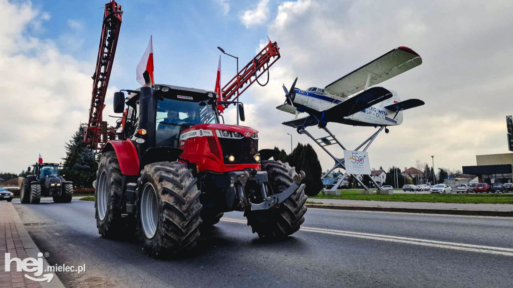 Protest rolników w powiecie mieleckim