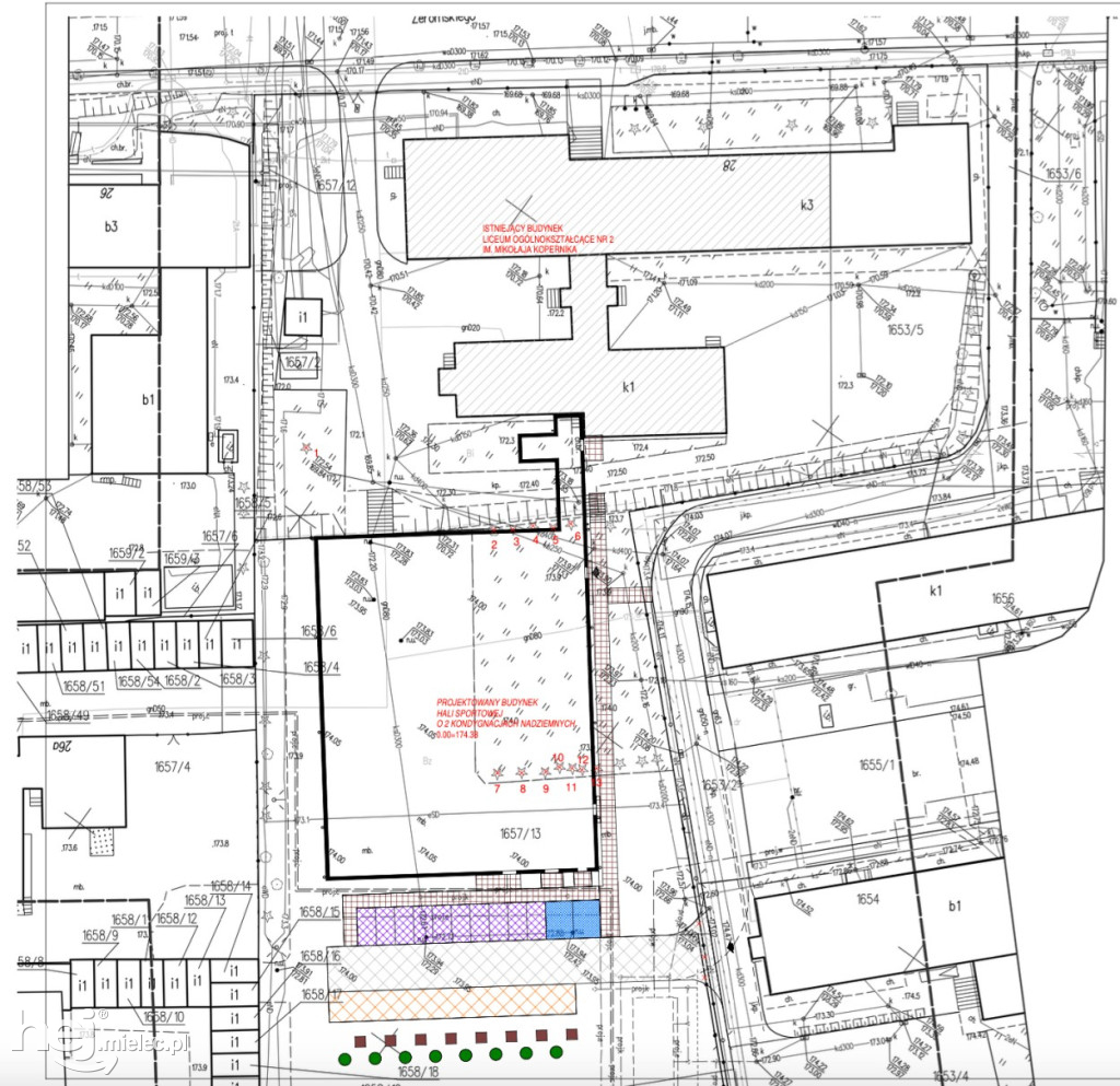 Projekt hali sportowej przy II Liceum Ogólnokształcącym