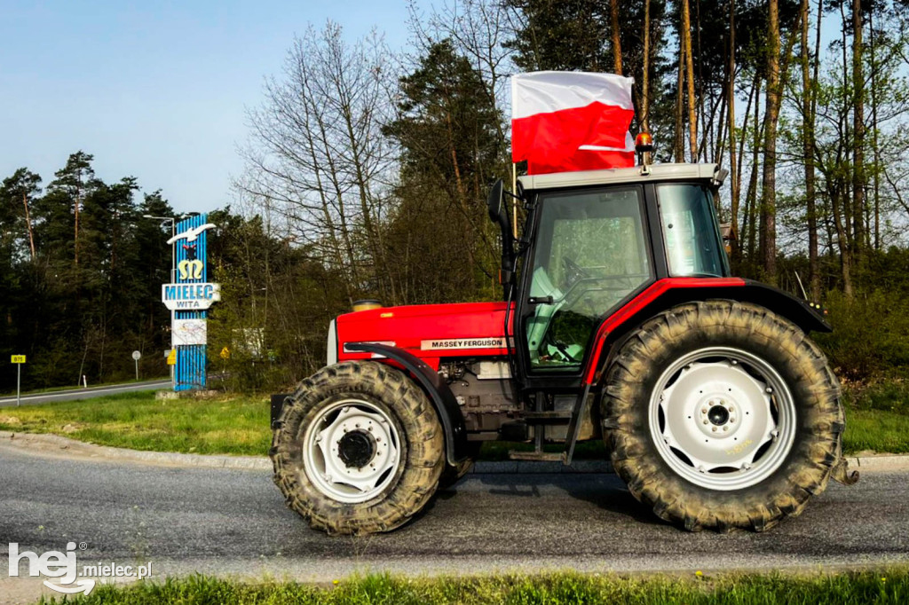 Protest mieleckich rolników - 10 kwietnia 2024