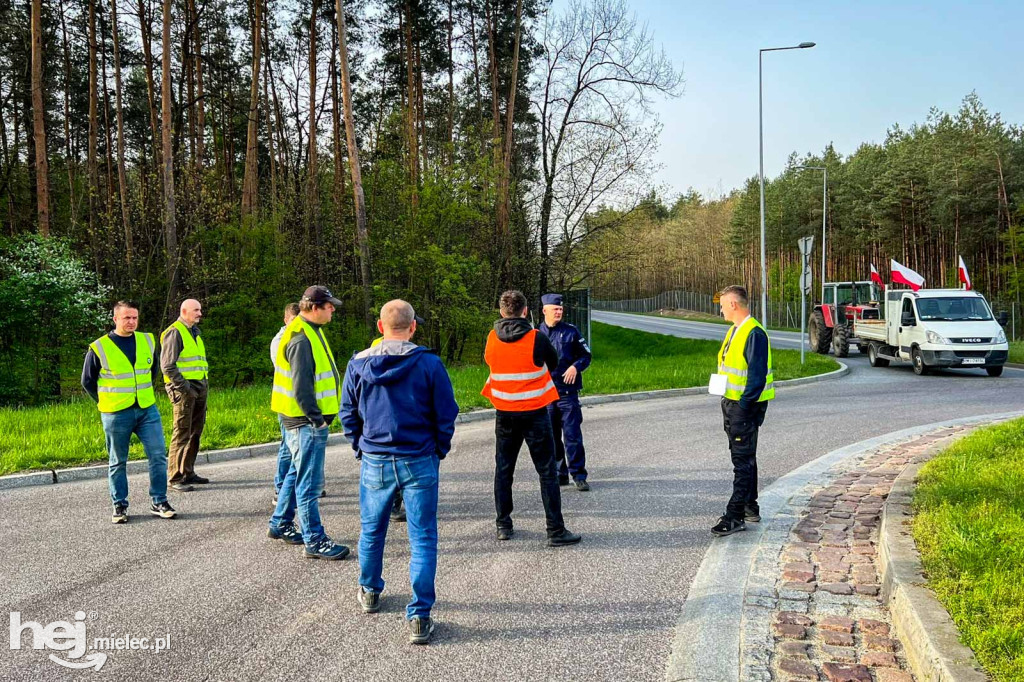 Protest mieleckich rolników - 10 kwietnia 2024