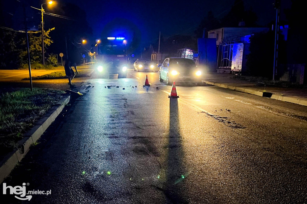 Groźnie na Wojsławskiej. Gruz na jezdni