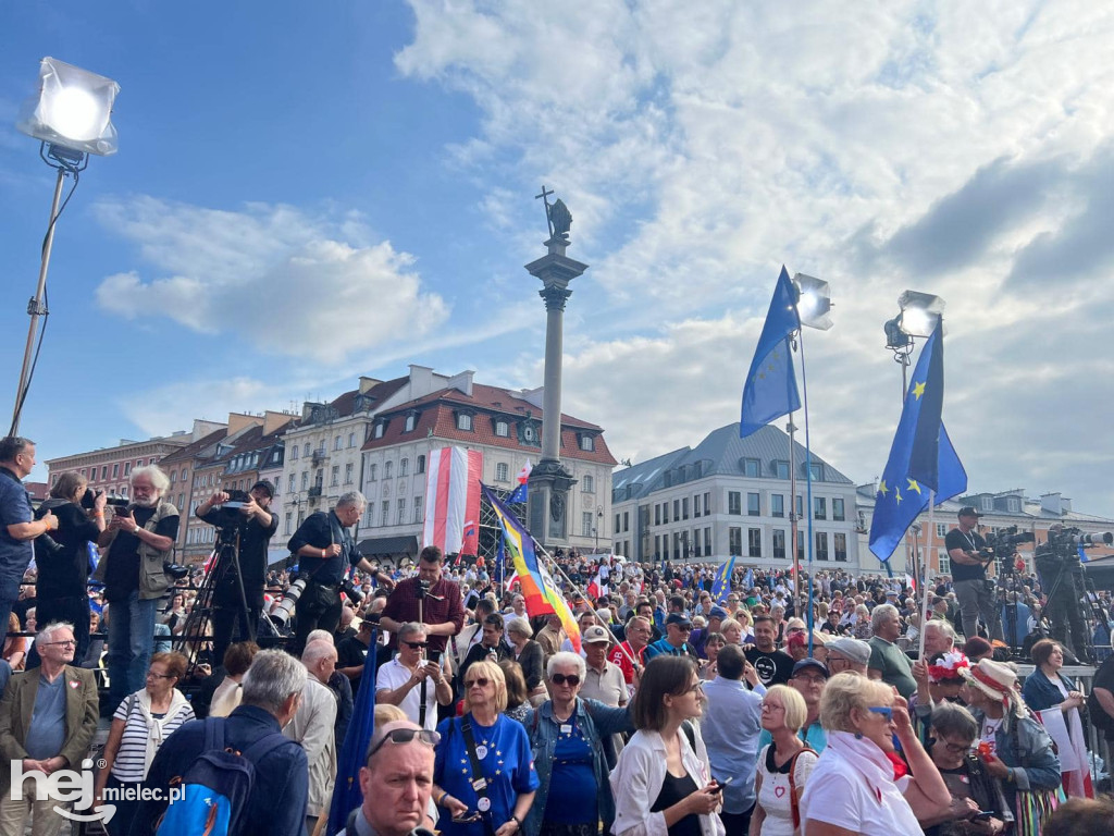 Krystyna Skowrońska na Wiecu Tuska