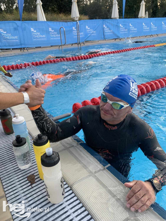 Tomasz Kmuk podczas zawodów Ironman w Austrii