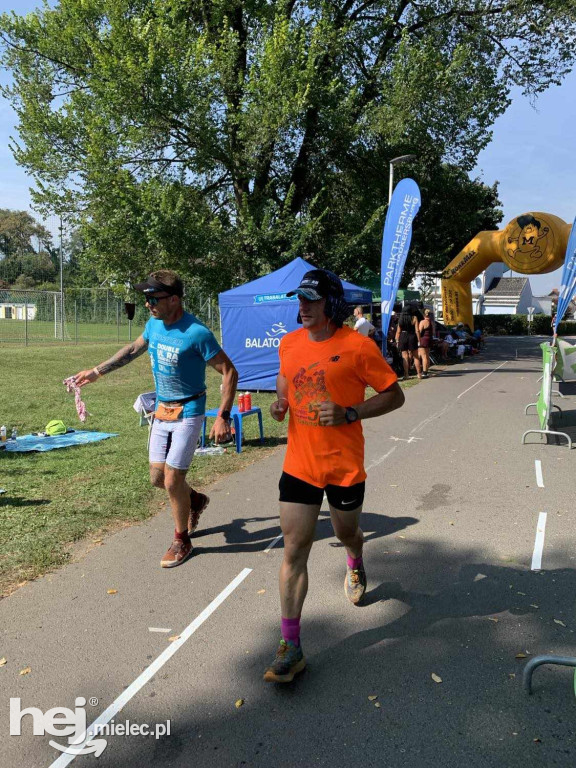 Tomasz Kmuk podczas zawodów Ironman w Austrii