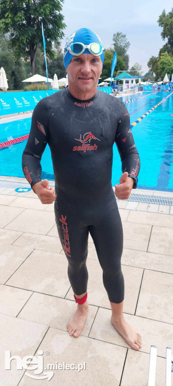 Tomasz Kmuk podczas zawodów Ironman w Austrii