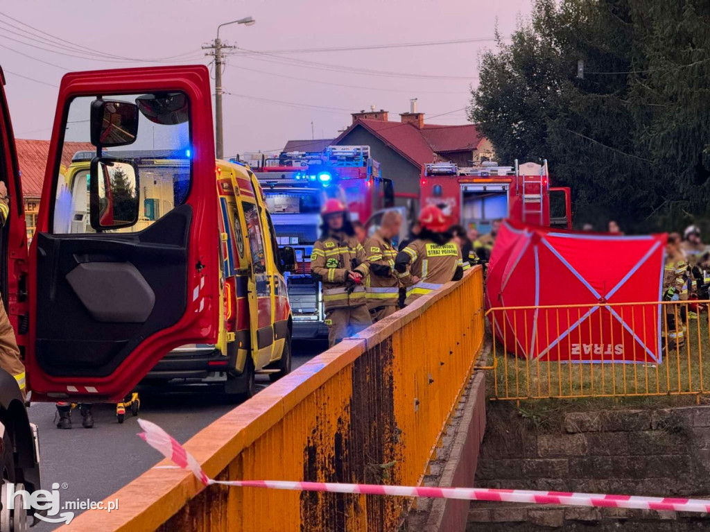 Samochód wpadł do rzeki. Kierowca nie żyje