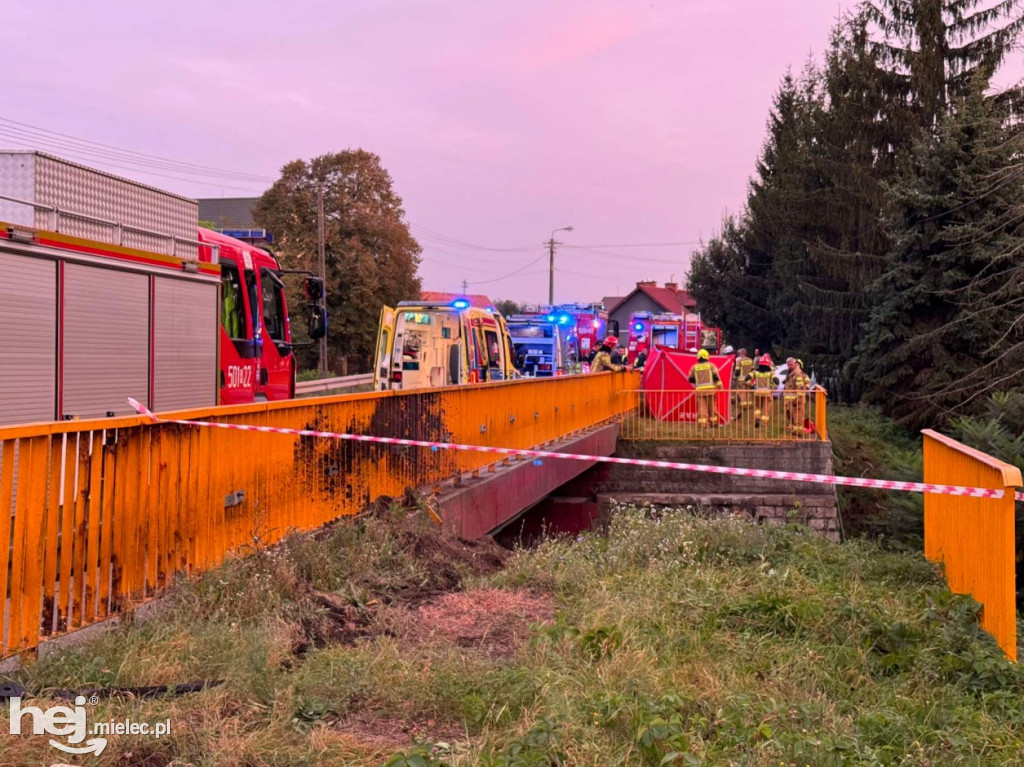 Samochód wpadł do rzeki. Kierowca nie żyje