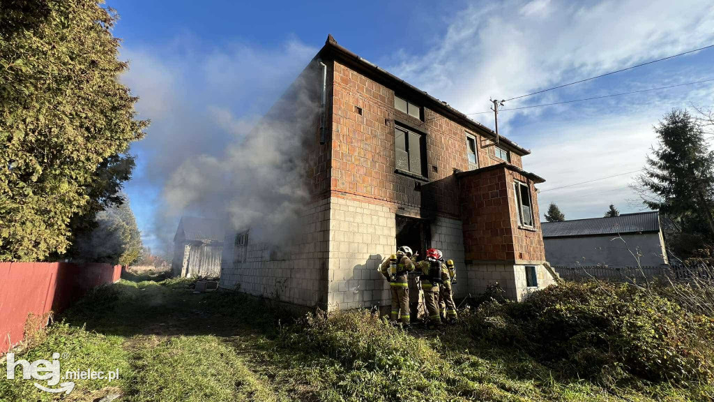 Pożar w Podleszanach, jedna osoba poszkodowana