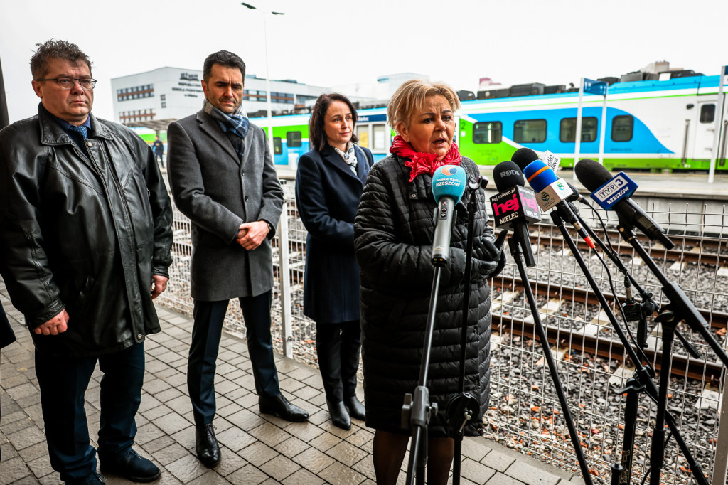 Briefing na mieleckim dworcu kolejowym