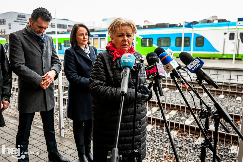 Briefing na mieleckim dworcu kolejowym