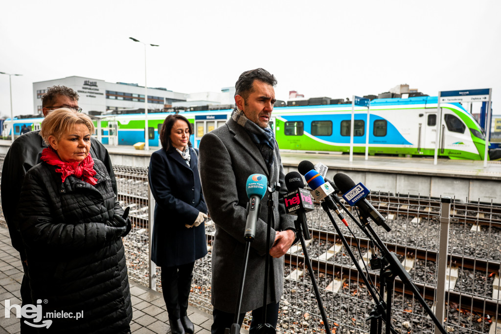 Briefing na mieleckim dworcu kolejowym