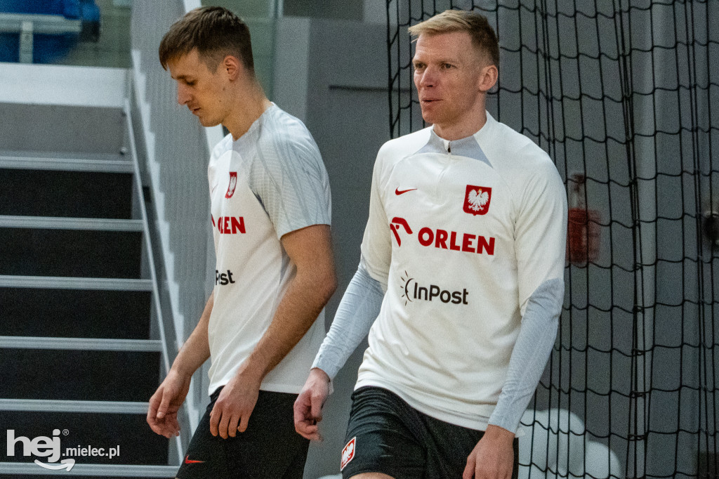 Reprezentacja Polski futsalu na treningu w hali MOSiR Mielec