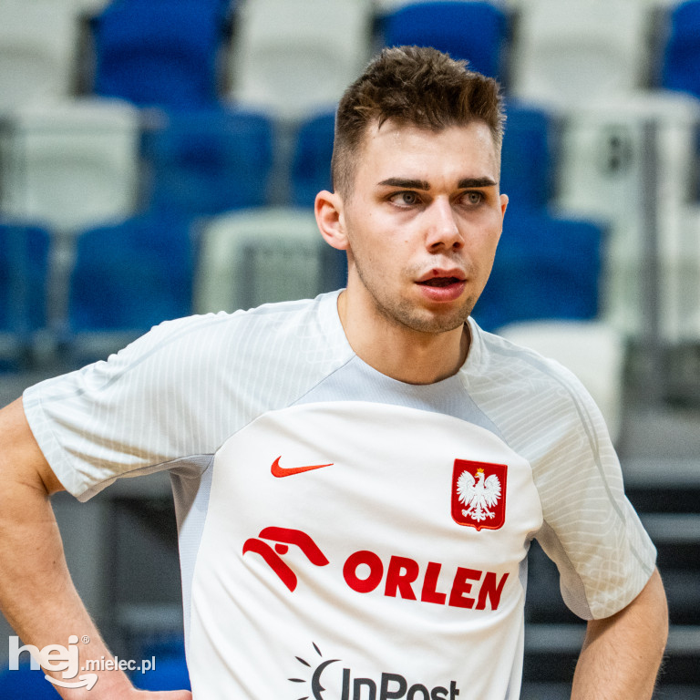 Reprezentacja Polski futsalu na treningu w hali MOSiR Mielec