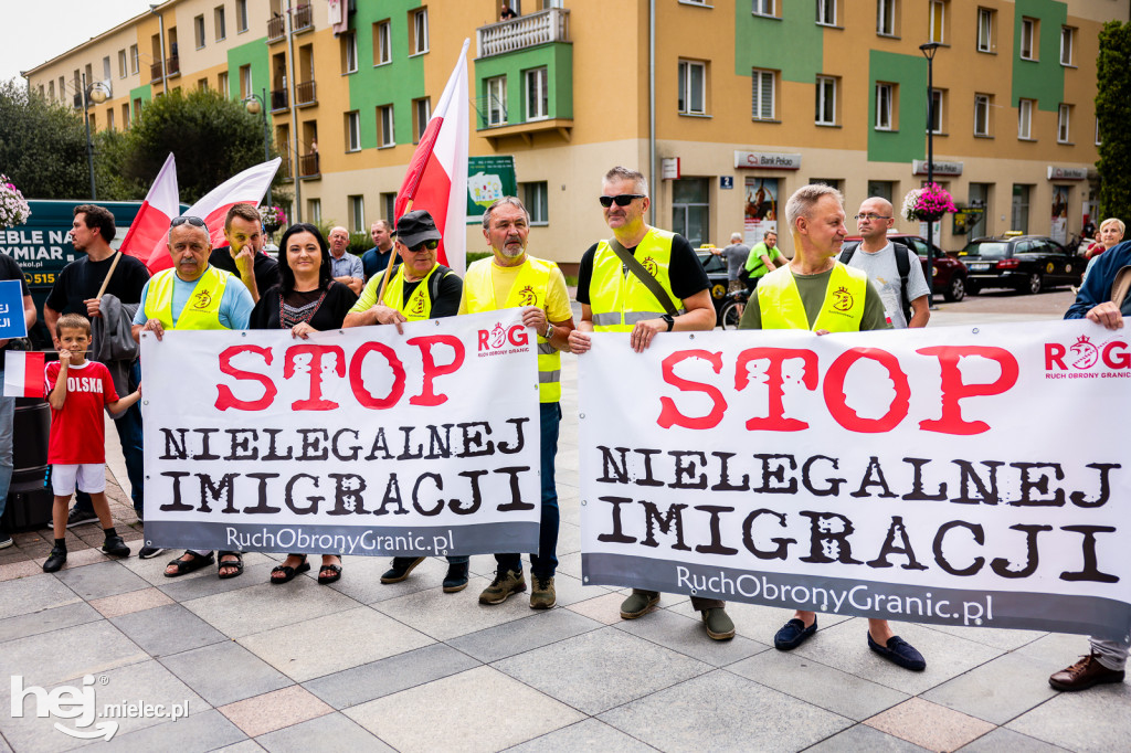 PROTEST STOP IMIGRACJI W CENTRUM MIELCA