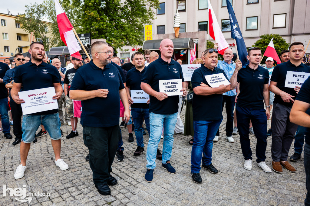 PROTEST STOP IMIGRACJI W CENTRUM MIELCA