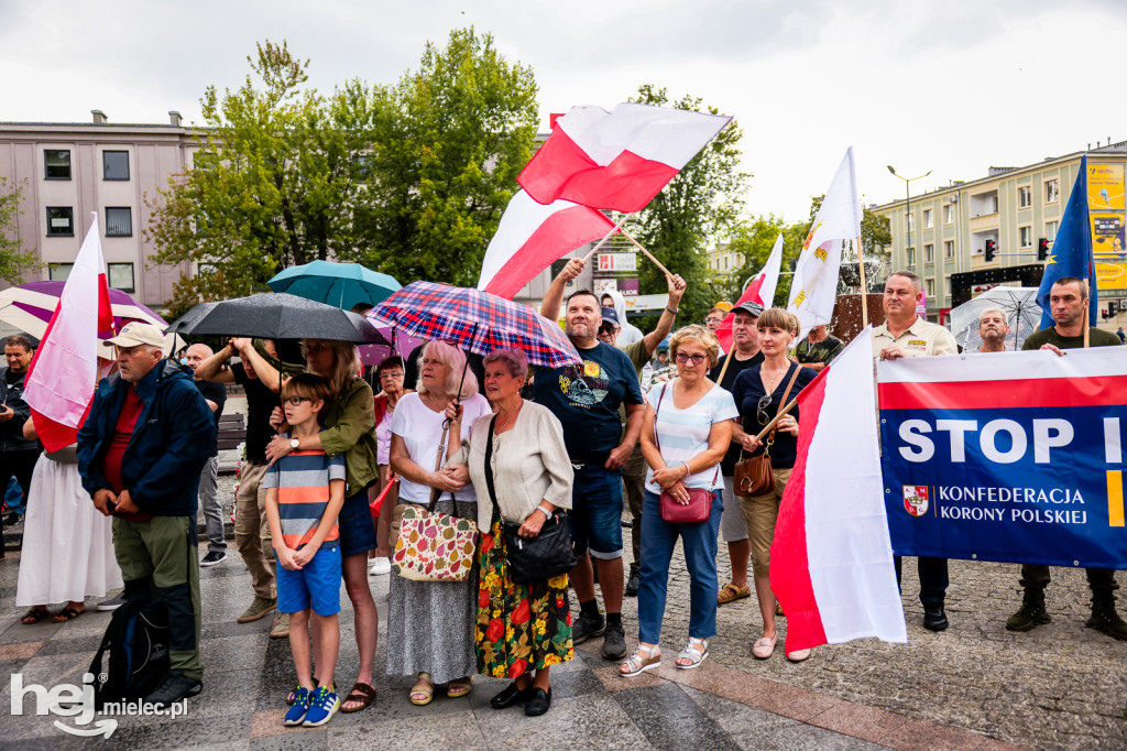 PROTEST STOP IMIGRACJI W CENTRUM MIELCA