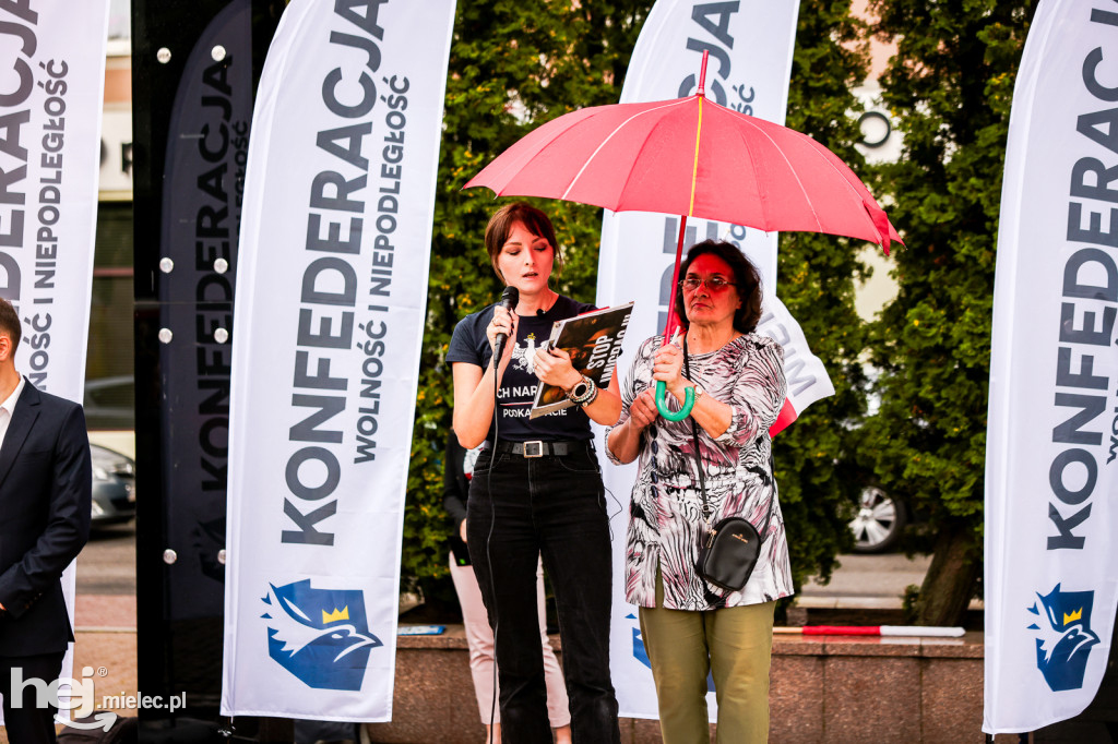 PROTEST STOP IMIGRACJI W CENTRUM MIELCA