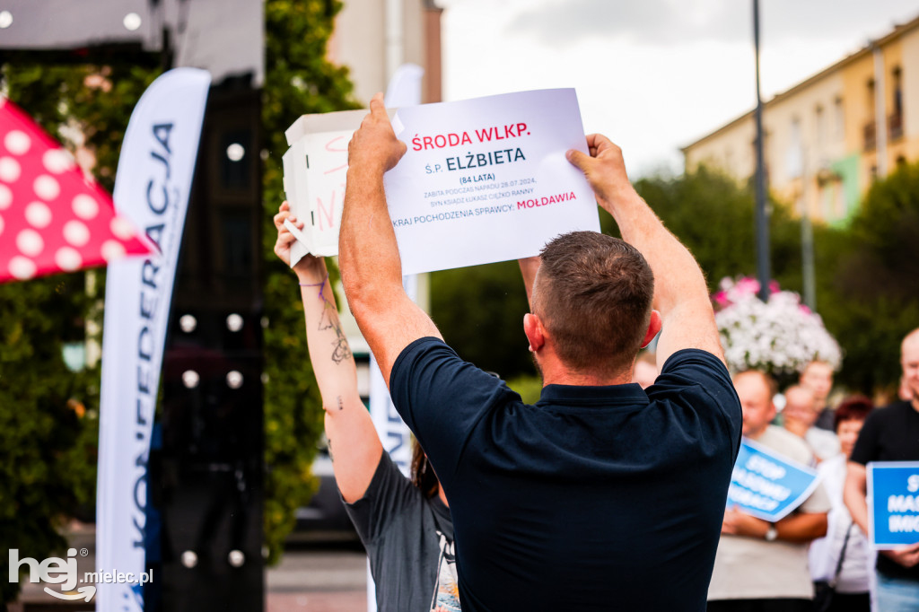 PROTEST STOP IMIGRACJI W CENTRUM MIELCA