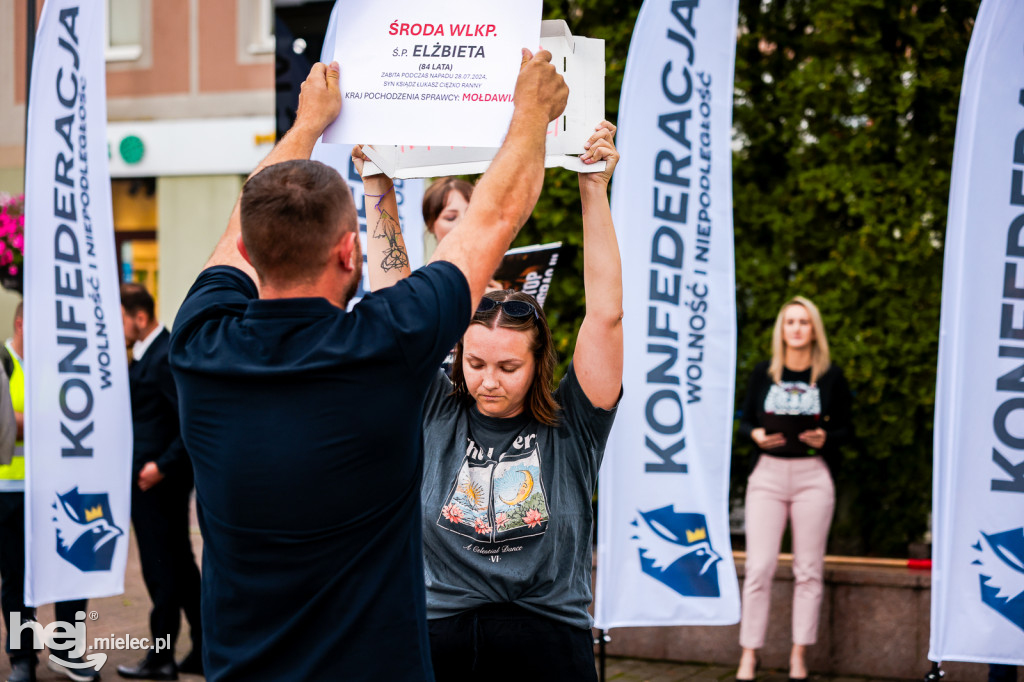 PROTEST STOP IMIGRACJI W CENTRUM MIELCA