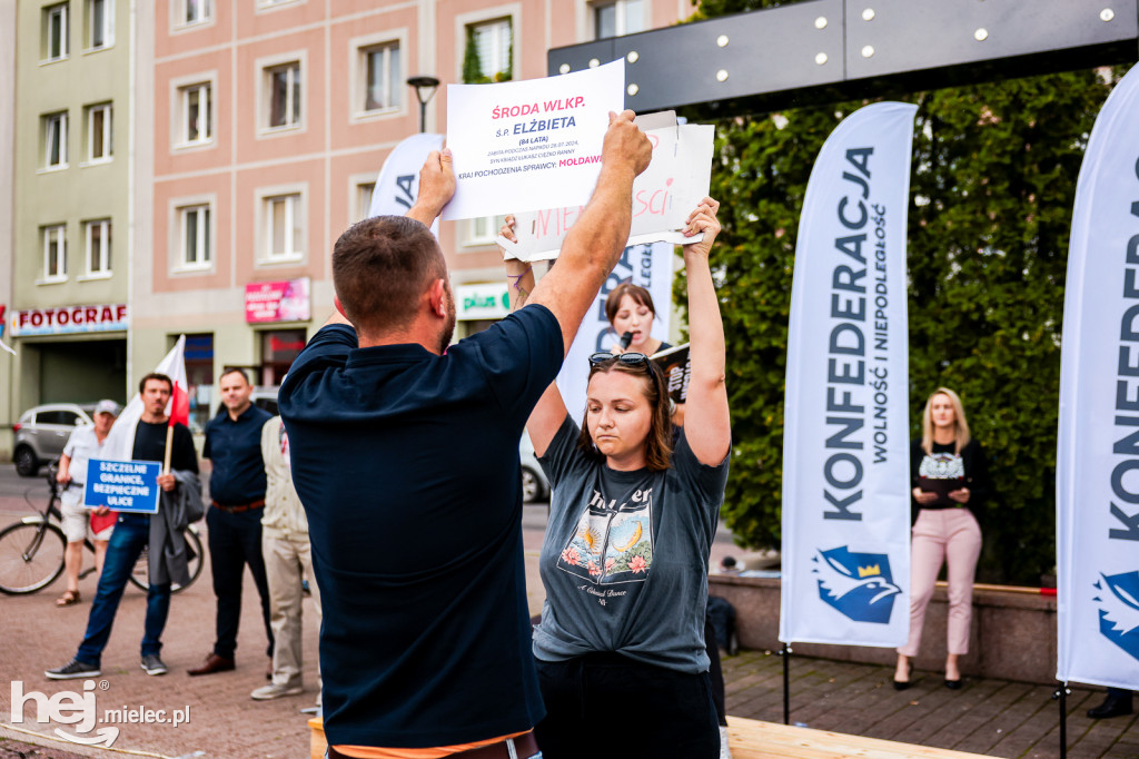PROTEST STOP IMIGRACJI W CENTRUM MIELCA