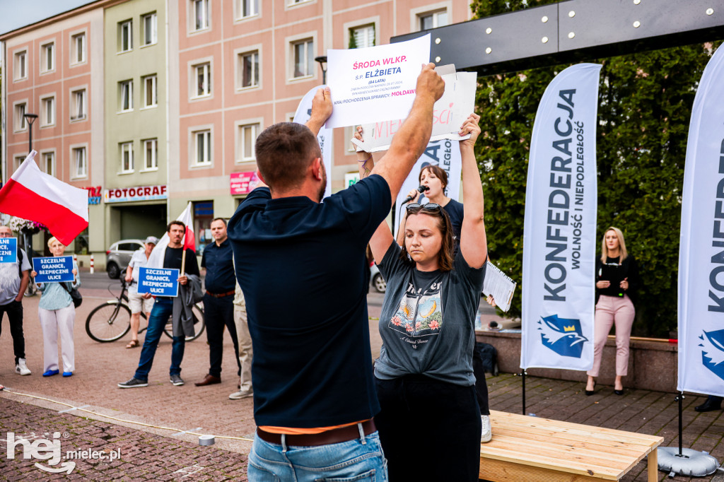 PROTEST STOP IMIGRACJI W CENTRUM MIELCA