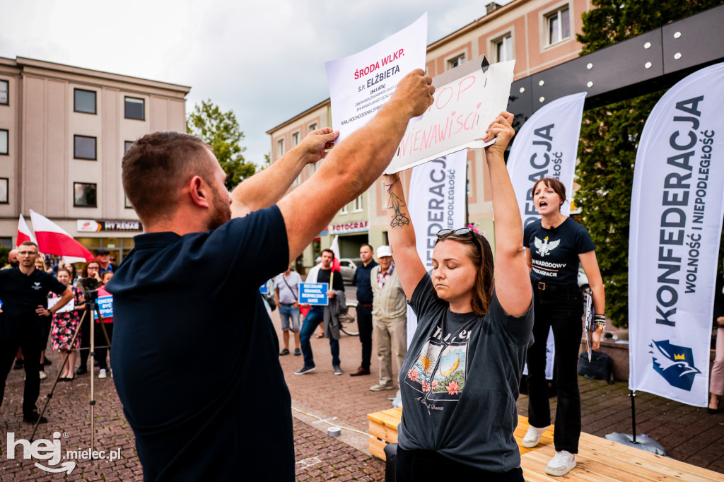PROTEST STOP IMIGRACJI W CENTRUM MIELCA
