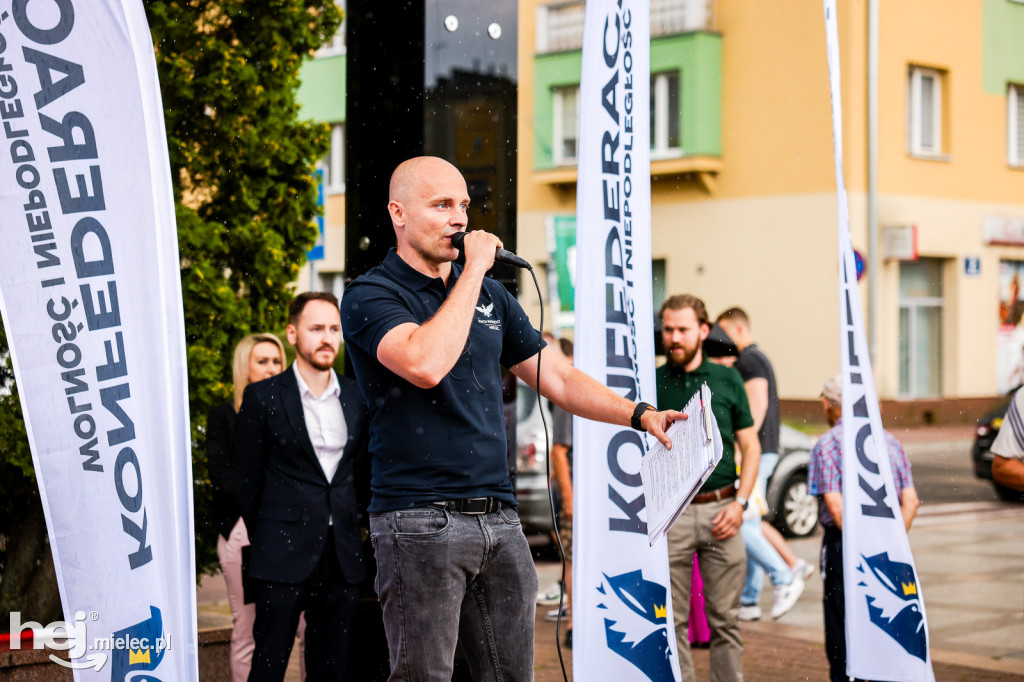 PROTEST STOP IMIGRACJI W CENTRUM MIELCA