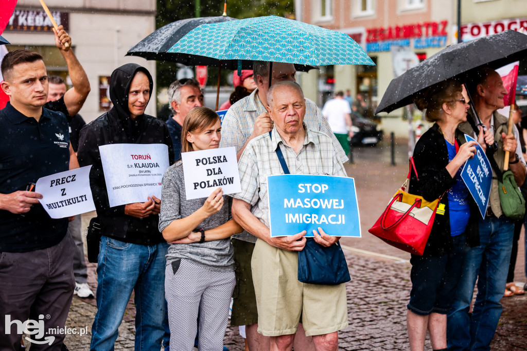 PROTEST STOP IMIGRACJI W CENTRUM MIELCA