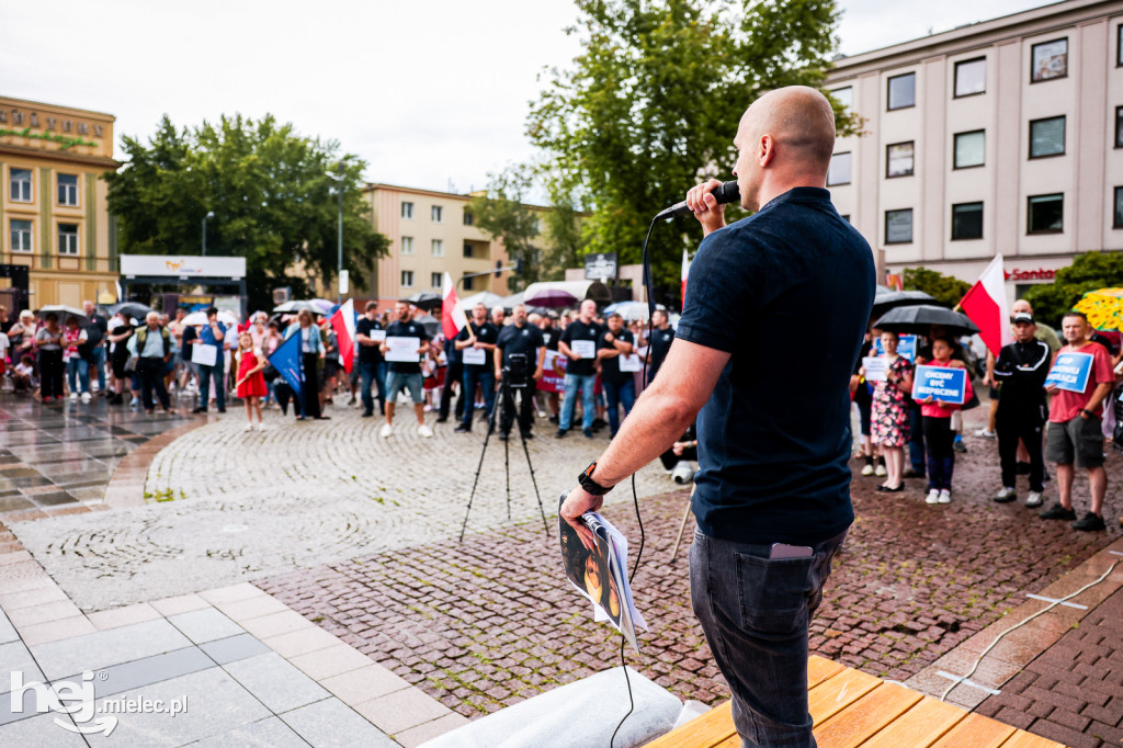 PROTEST STOP IMIGRACJI W CENTRUM MIELCA