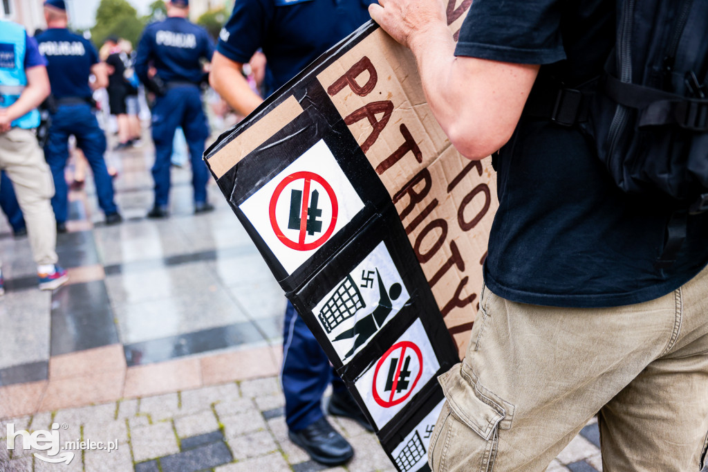 PROTEST STOP IMIGRACJI W CENTRUM MIELCA