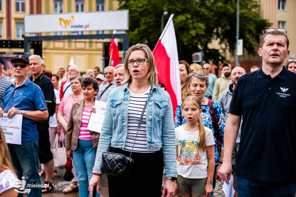 PROTEST STOP IMIGRACJI W CENTRUM MIELCA