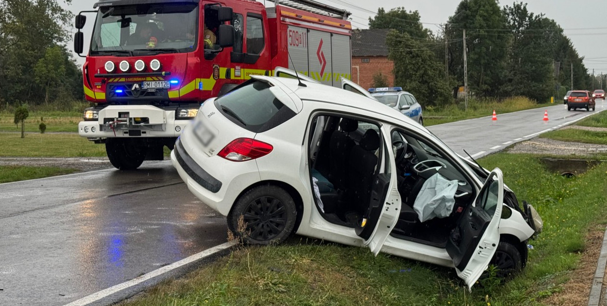 Wypadek w Trzcianie. Poszkodowane dzieci