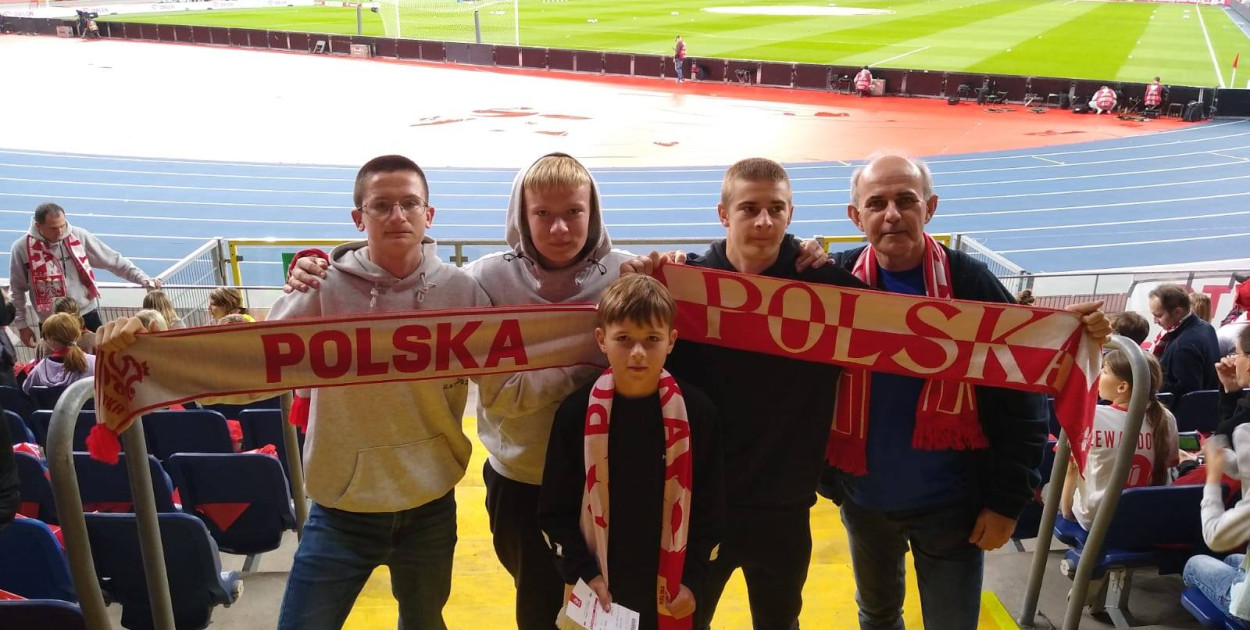 Mieleccy kibice na meczu Polska - Finlandia