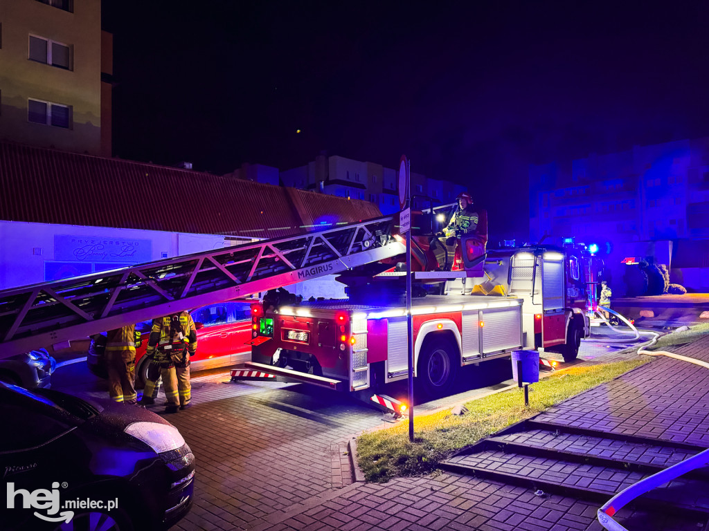 Nocny pożar na ulicy Botanicznej