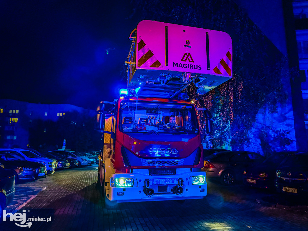 Pożar w mieszkaniu w centrum Mielca