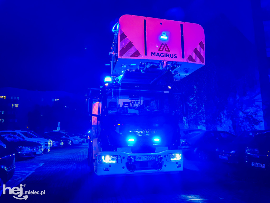 Pożar w mieszkaniu w centrum Mielca