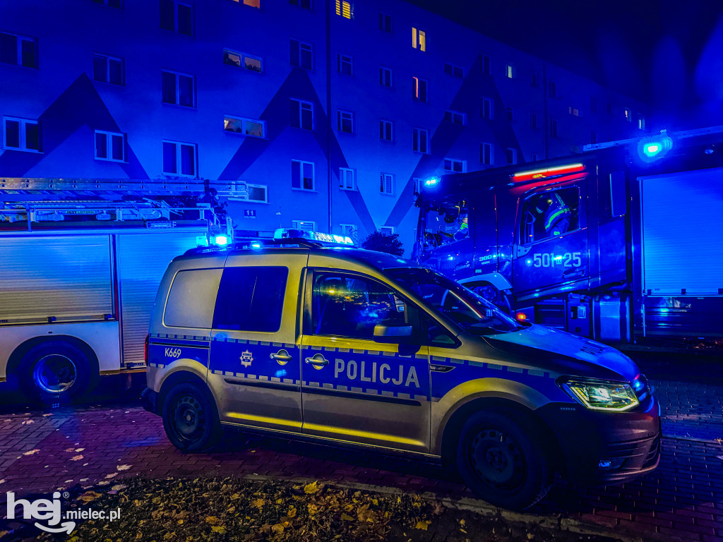 Pożar w mieszkaniu w centrum Mielca