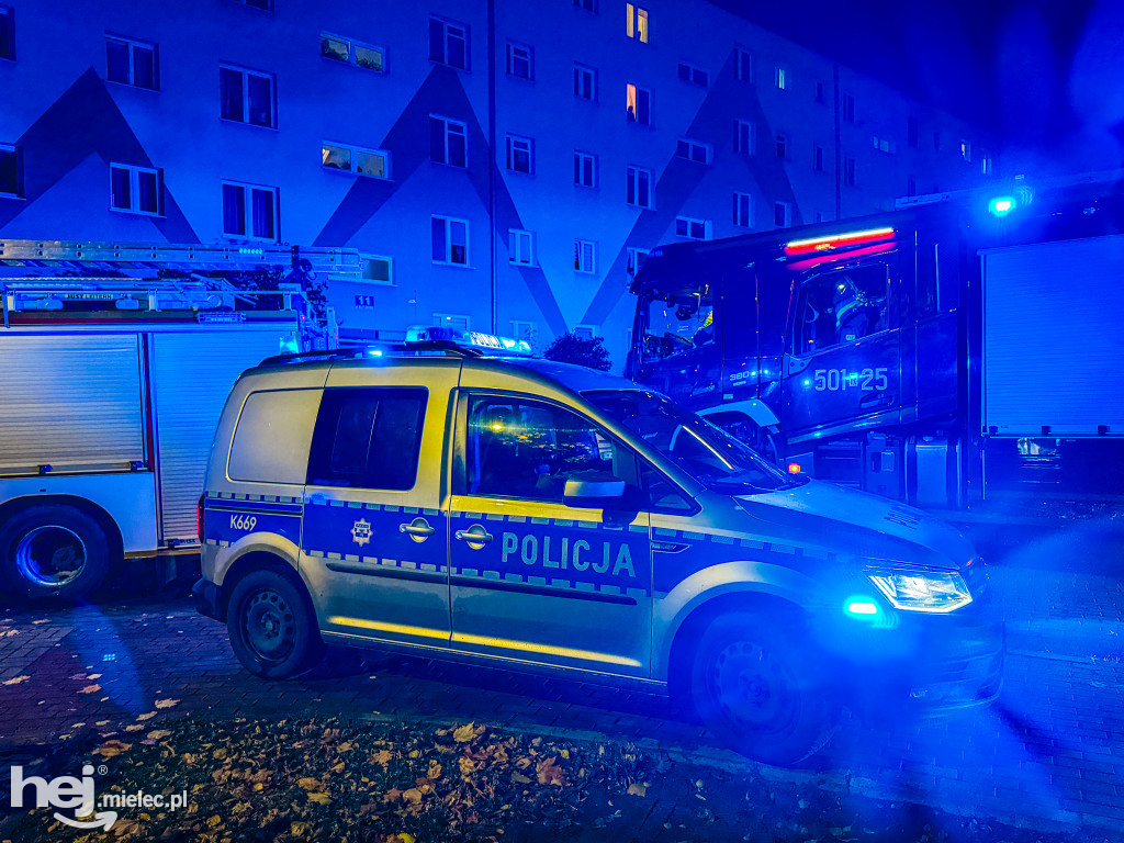 Pożar w mieszkaniu w centrum Mielca